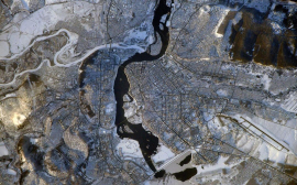 Космонавт на МКС сделал снимок новогоднего Иркутска